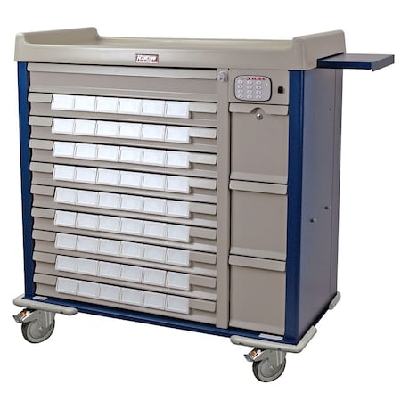 Medication Carts Standard Line Med-Bin Cart w/ Locking Keypad Access and Key Lock Override SL54BIN3-EKC
